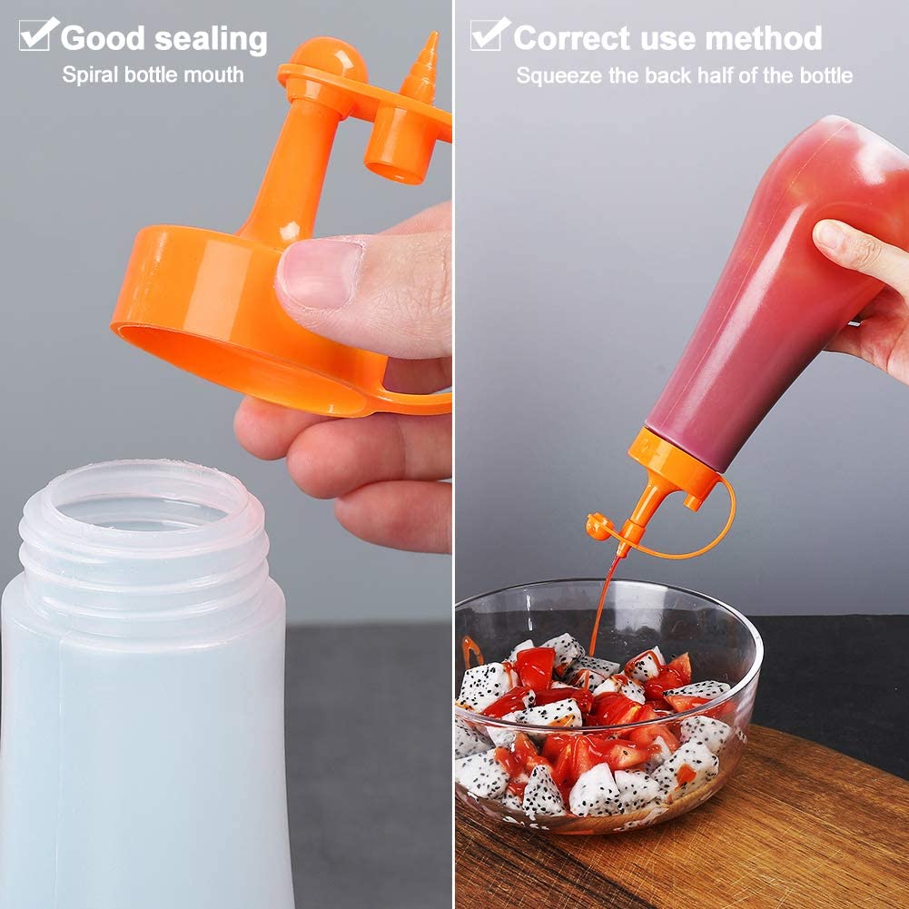 Würze Squeeze Flasche Sauce Squeeze Squirt Flasche für Küche Sirup Salat Dressing Öl Ketchup Container Food Dispenser