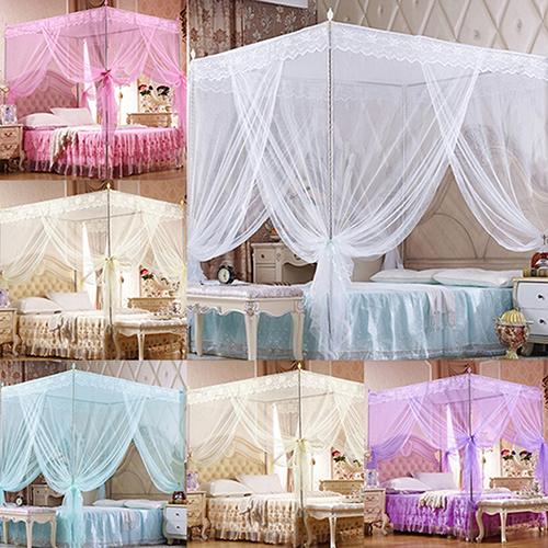 Moustiquaires en dentelle, moustiquaire, sans cadre, pour lit double, Queen size et King size, anti-poussière