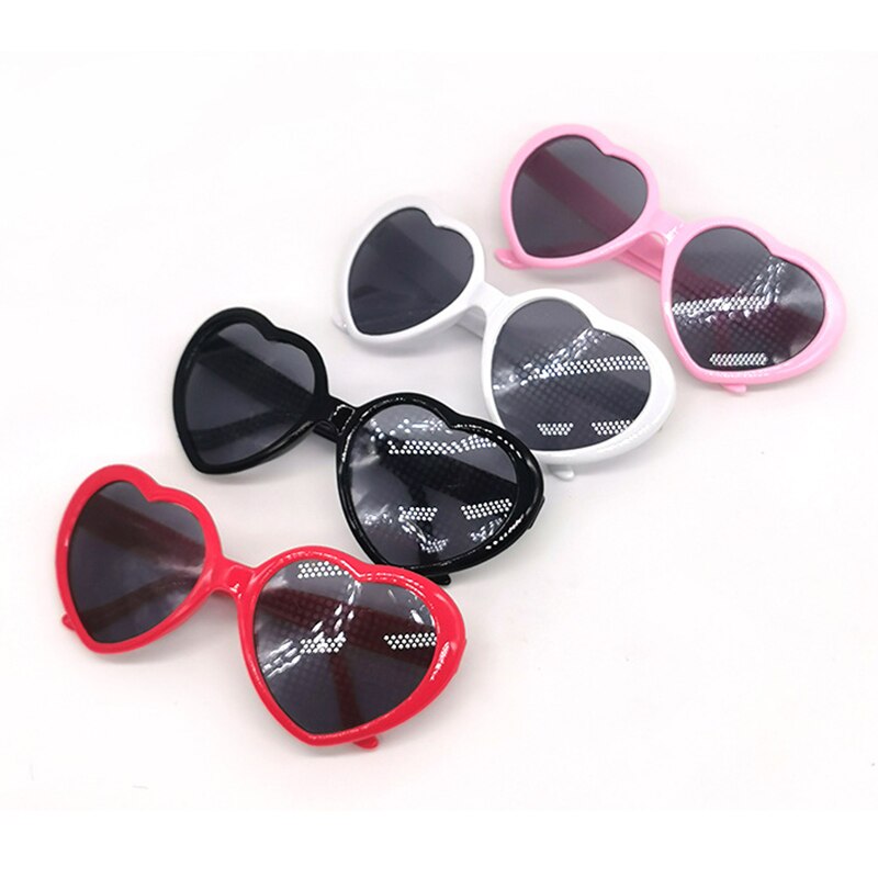 Love Heart Shaped Effects Glasses Watch The Lights Change to Heart Shape At Night Diffraction Glasses Women Sunglasses: random