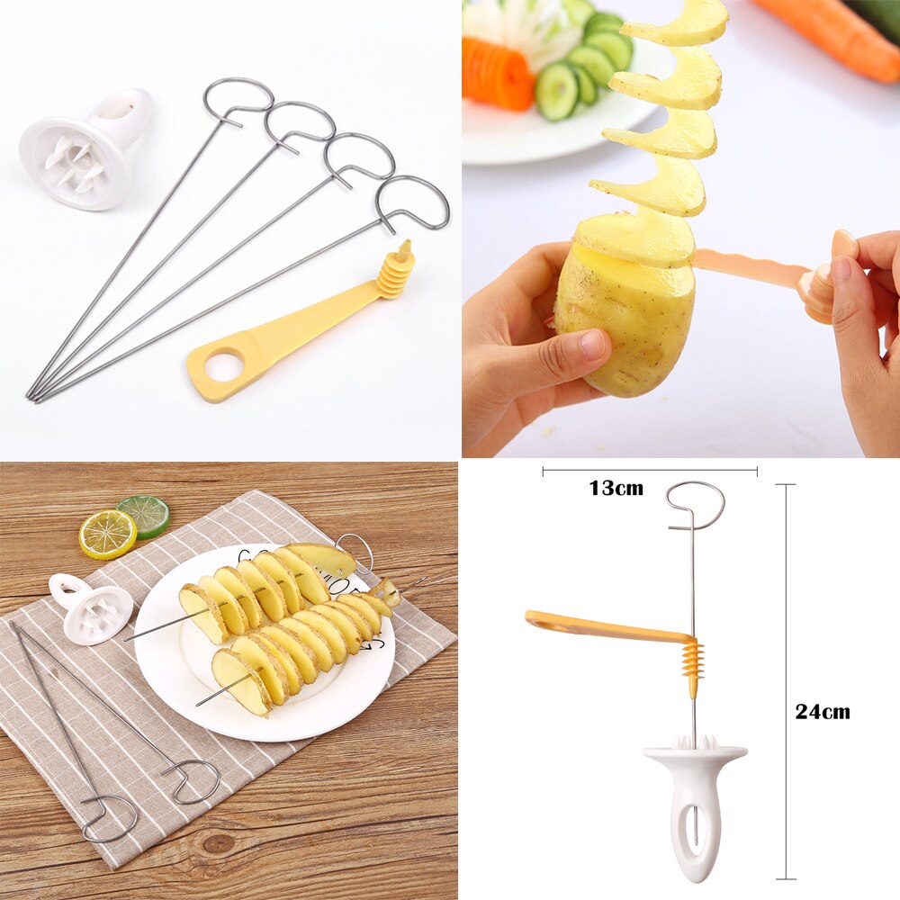 Vegetables Spiral Knife Kitchen Carving Tool Potato Carrot Cucumber Salad Chopper Spiral Screw Slicer Cutter Kitchen Accessories: Potato Cutter