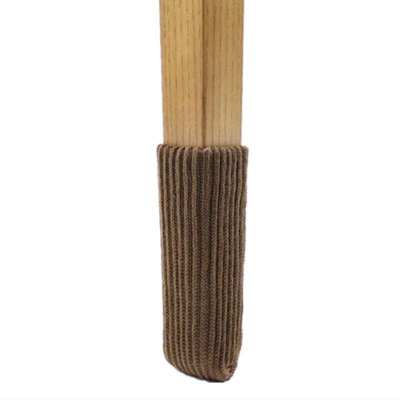 16/8/4 pièces meubles roulettes tasses couvre protecteur chaussettes tampons Polyester Table chaise jambes pieds couverture noir blanc marron Beige: 4pcs / Khaki