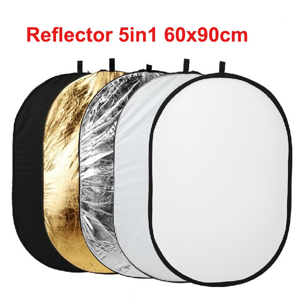 Fotografia refletor 60x90cm 5 em 1 multi disco estúdio foto oval luz dobrável refletor handhold portátil foto refletor