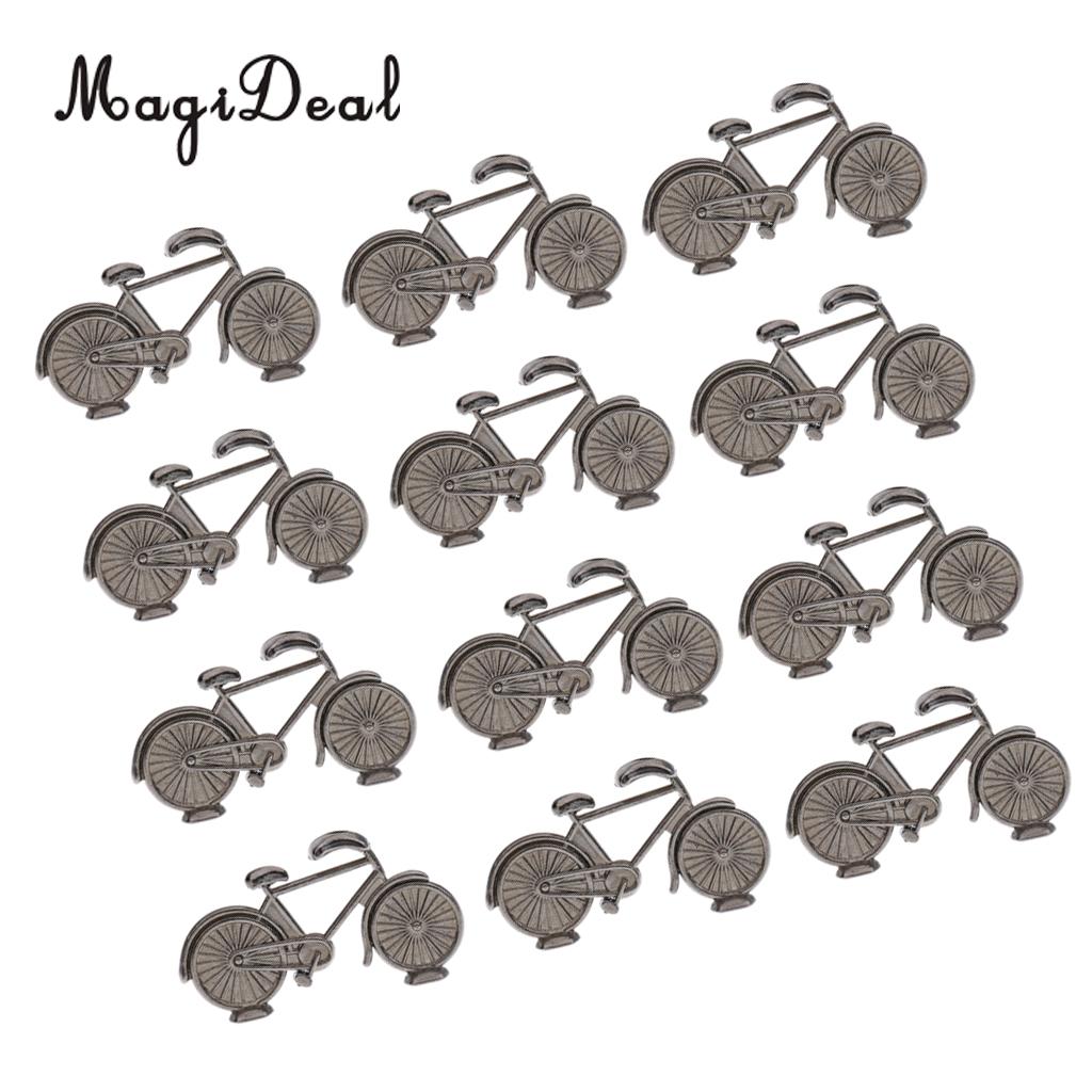 12pcs Metal Bicycle Bike Shape Name Number Memo Place Card Holders Wedding Birthday Party Banquet Table Decorations