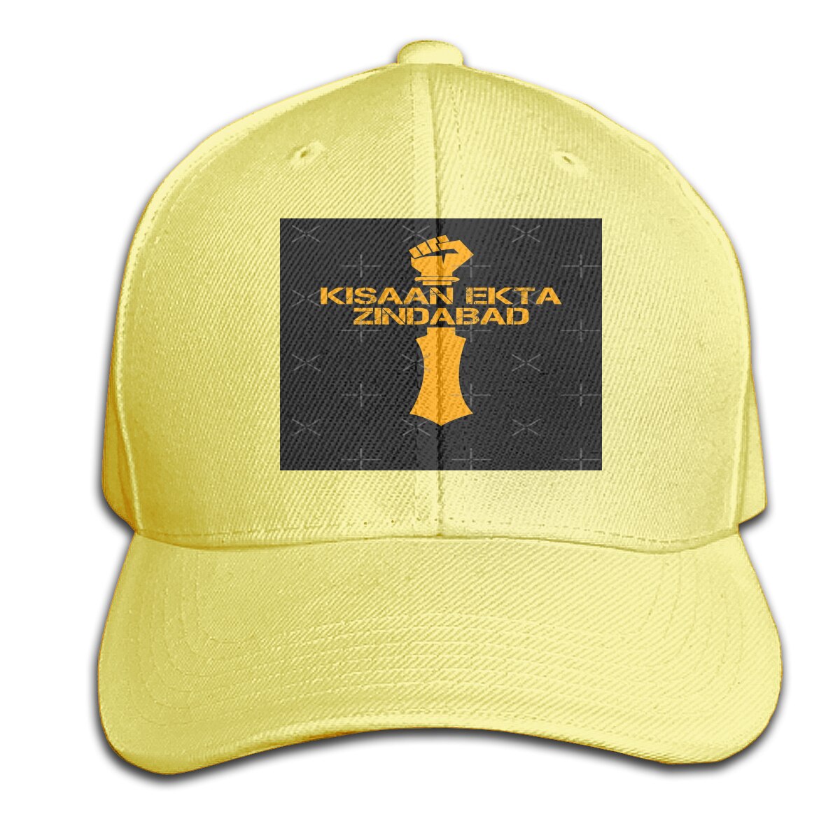 Kisaan Majdoor Ekta Zindabad I - Punjab Farmers Top Cap Humour Hat: Yellow