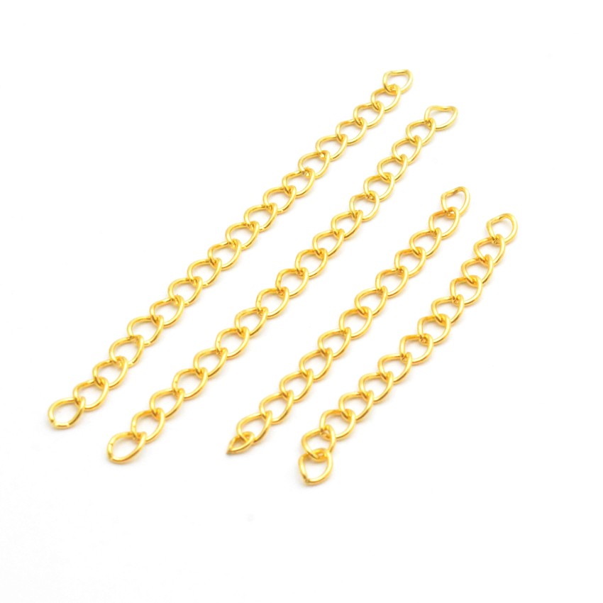 Miaochi smykkefund halskæde forlænger armbånd forlænger forlængelse haler gør-det-selv håndværk smykker finde lave stik: Guld / 5cm