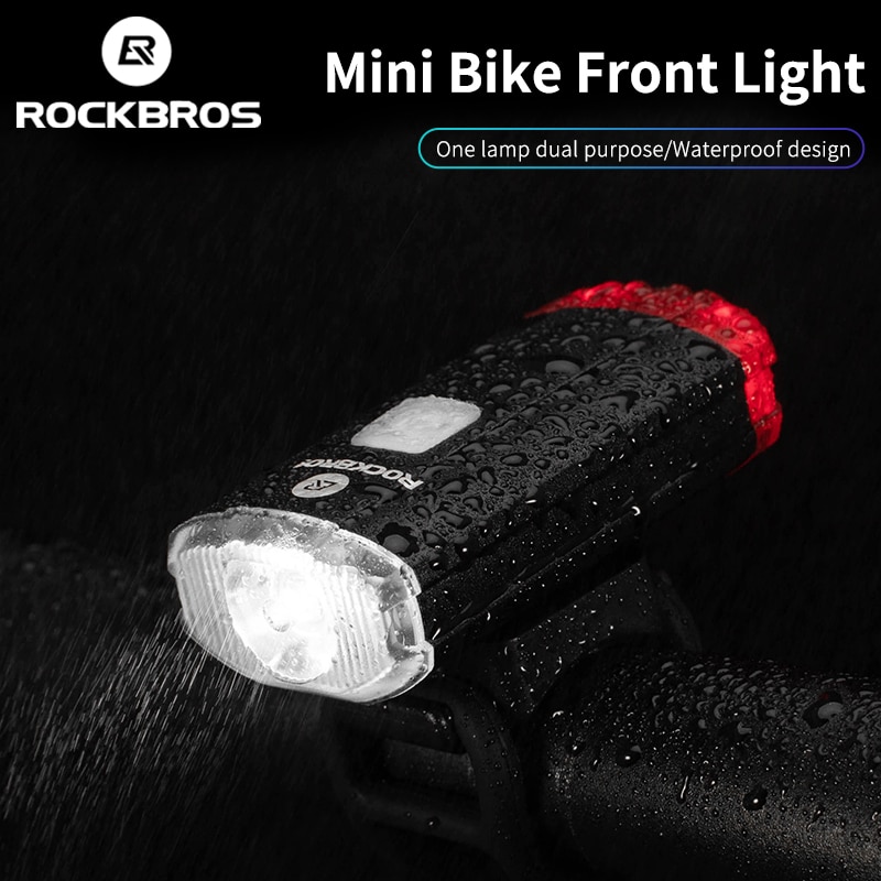 ROCKBROS Bike Light 100 Lm Fiets Voor Achter Licht Lamp USB Opladen Zaklamp Fiets Lantaarn Koplamp Fiets Accessoires