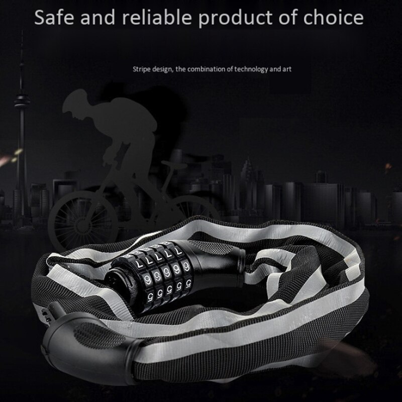 Fiets reflecterende kettingsloten met ,5- cijfers, instelbare combinatie, motorfiets fietskettingkabelsloten