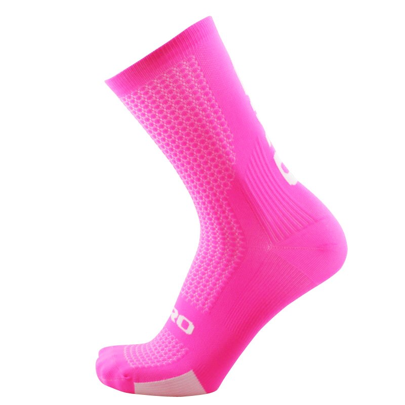 10 colors bike socks cycling Unisex Outdoor Sports Socks Road bicycle socks Coolmax Material top: Pink