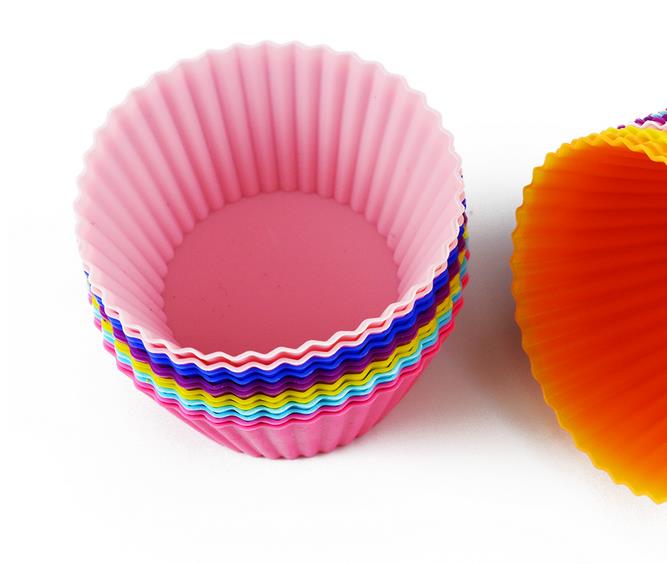 12 stuks siliconen cake cupcake cup cake tool bakvorm siliconen bakvorm cupcake en muffin cupcake voor doe-het-zelf in willekeurige kleur