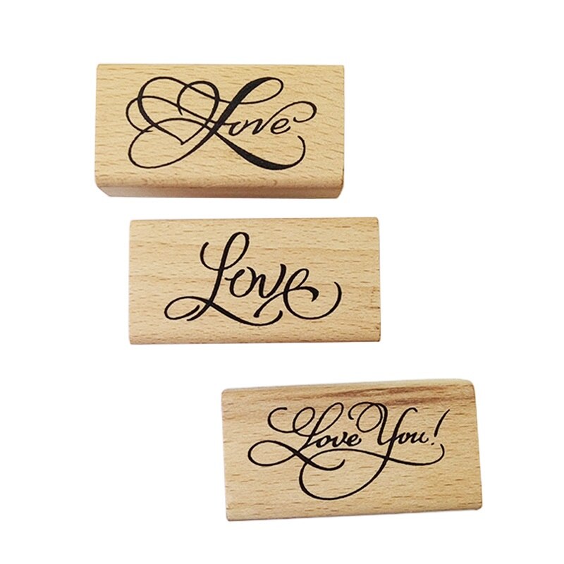 Timbres enveloppe saint-valentin love Vintage, 1 pièce, tampons en bois et caoutchouc, papeterie pour scrapbooking, DIY bricolage