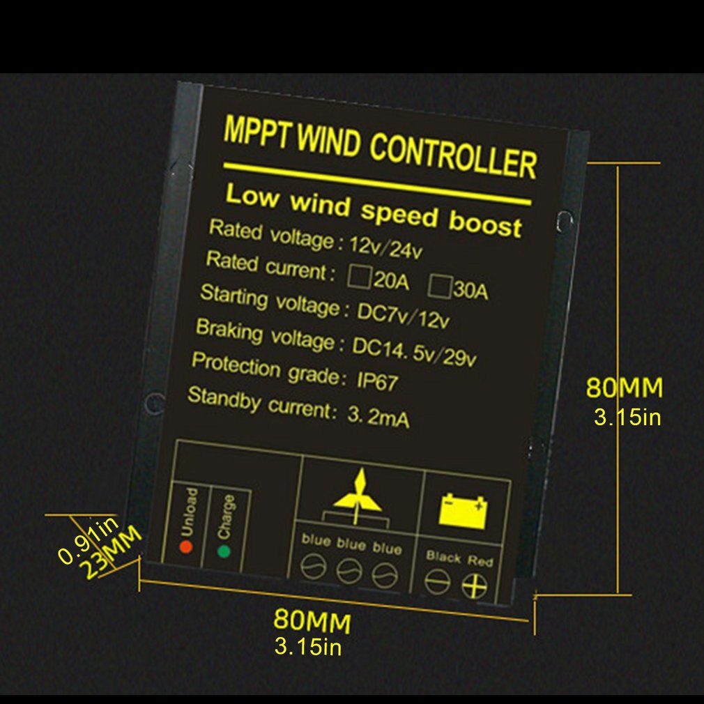 Digitale Van Windturbine Controller Aluminium Warmteafvoer En Duurzaam Windturbine Controller 600W