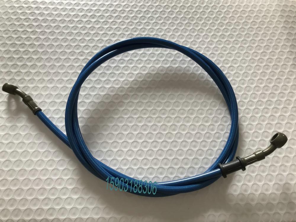 100cm lång färgglad motorcykel motorcykel rostfritt stål flätad pvc täckt nylon kärna broms koppling oljeslang linje rör