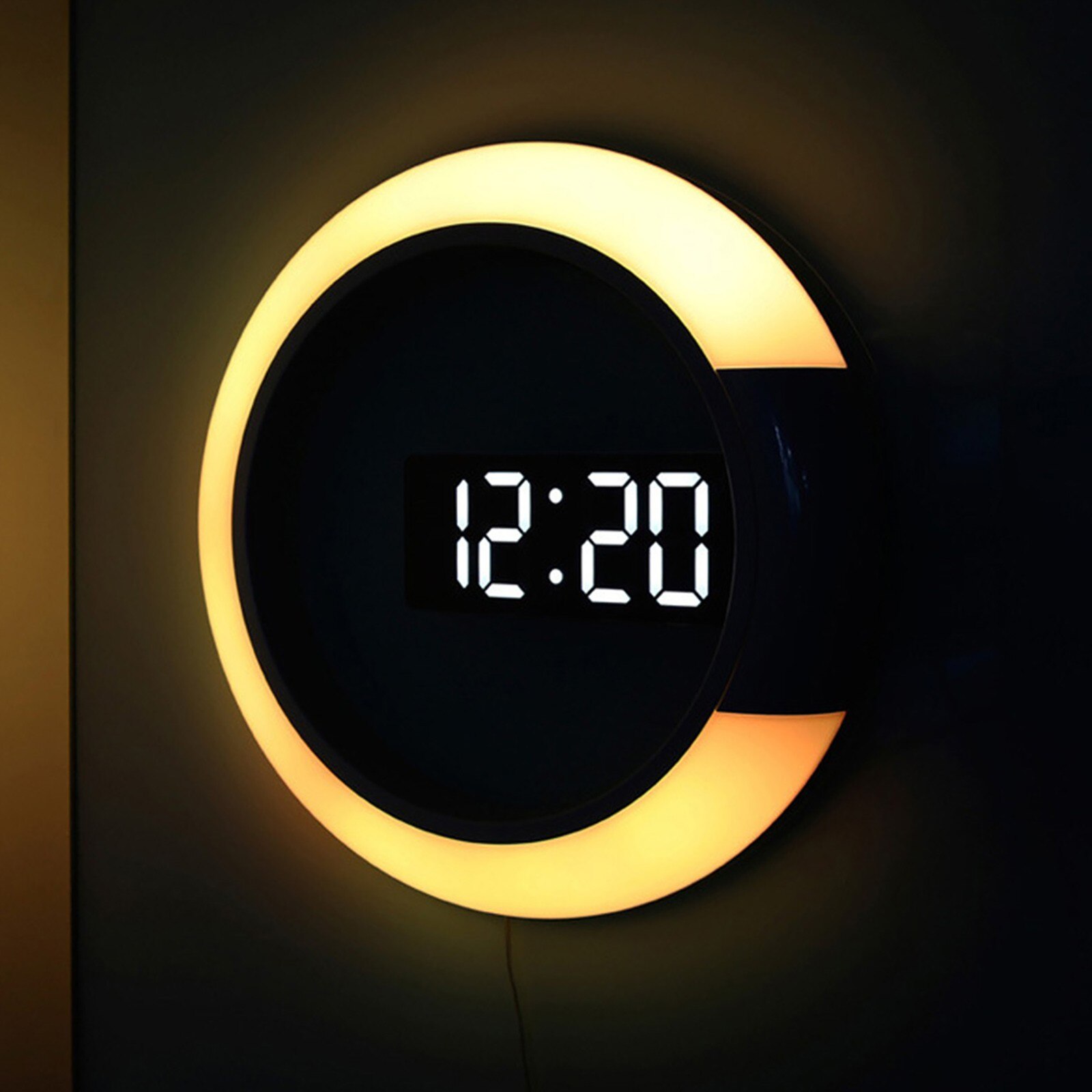 Led Light Wall Clock Remote Control Digital With A Grandado