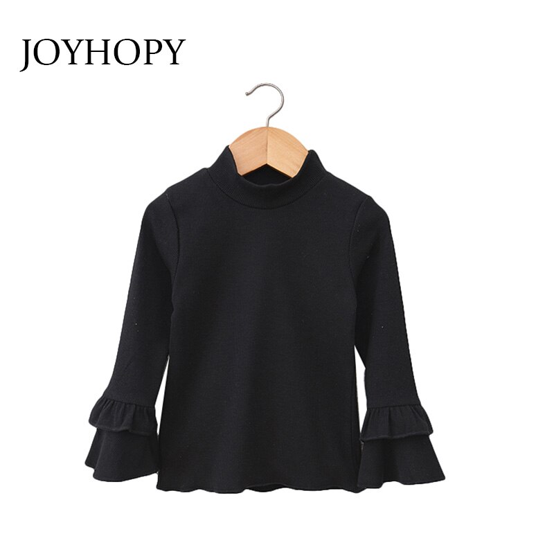 Babymeisjes shirt lotusblad trompetmouwen tops voor kinderen lente baby t-shirt peuter katoenen kinderblouse meisjeskleding