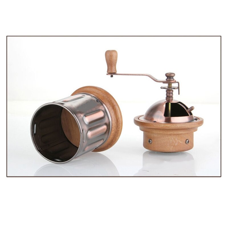 Hand Aangezwengeld Huishoudelijke Metalen Koperen Pot Koffieboon Grinder Retro Kleine Handleiding Grinder Grinder