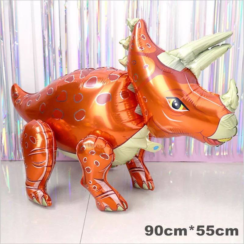 1pc Large 4D Walking Dinosaur Foil Balloons Boys Animal Balloons Children Dinosaur Birthday Party Jurassic World Decor Balloon: 1