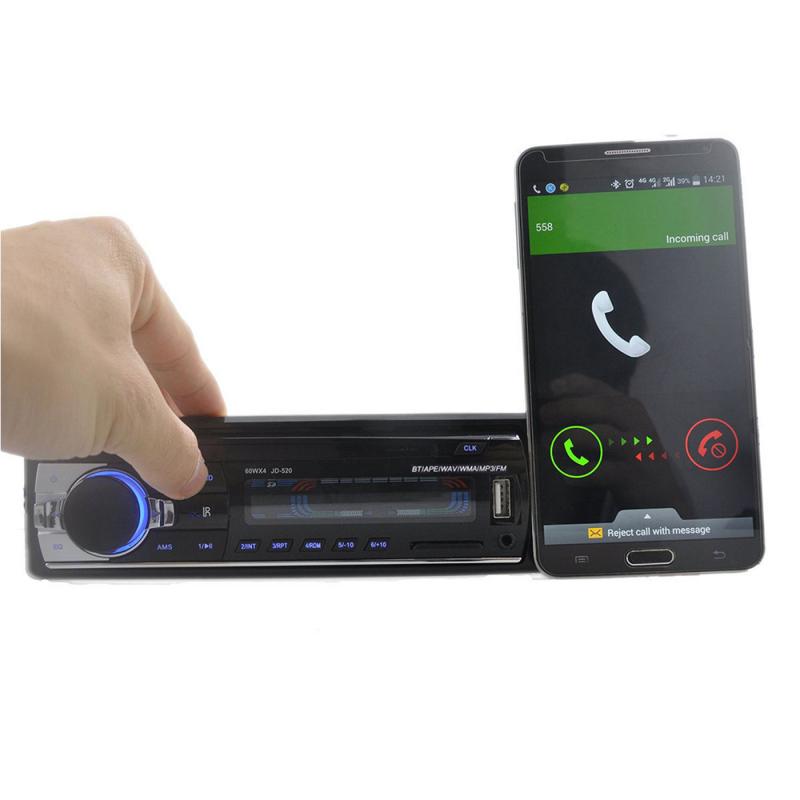 Bluetooth Car Stereo Audio In~Dash FM Aux Input Receiver SD USB MP3 Radio Player Car Radio 12V Bluetooth V2.0 JSD520