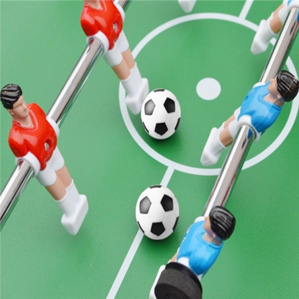 6 stk 32mm mini sort + hvid plastik bordfodbold bolde spil legetøj tilbehør bord fodbold bolde spil bord fodbold bolde g