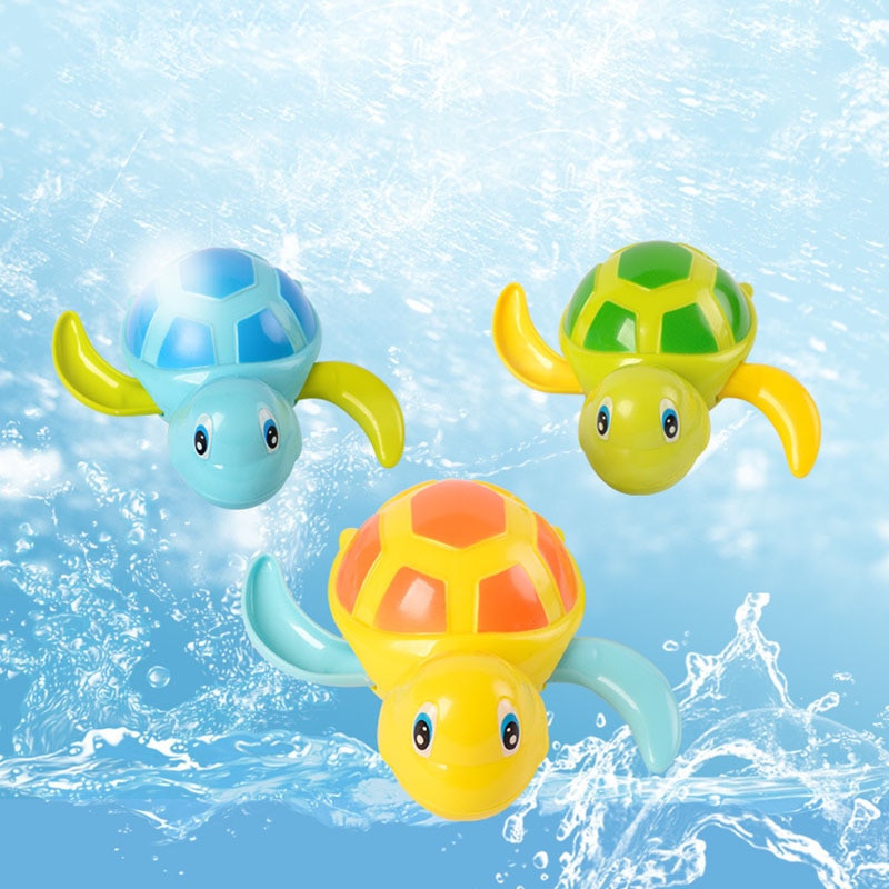 Schildpad Babybadje Clockwork Dabbling Speelgoed Dier Schildpad Liquideren Zwemmen Klassieke Speelgoed voor Kinderen Kids Badkamer Game Spelen