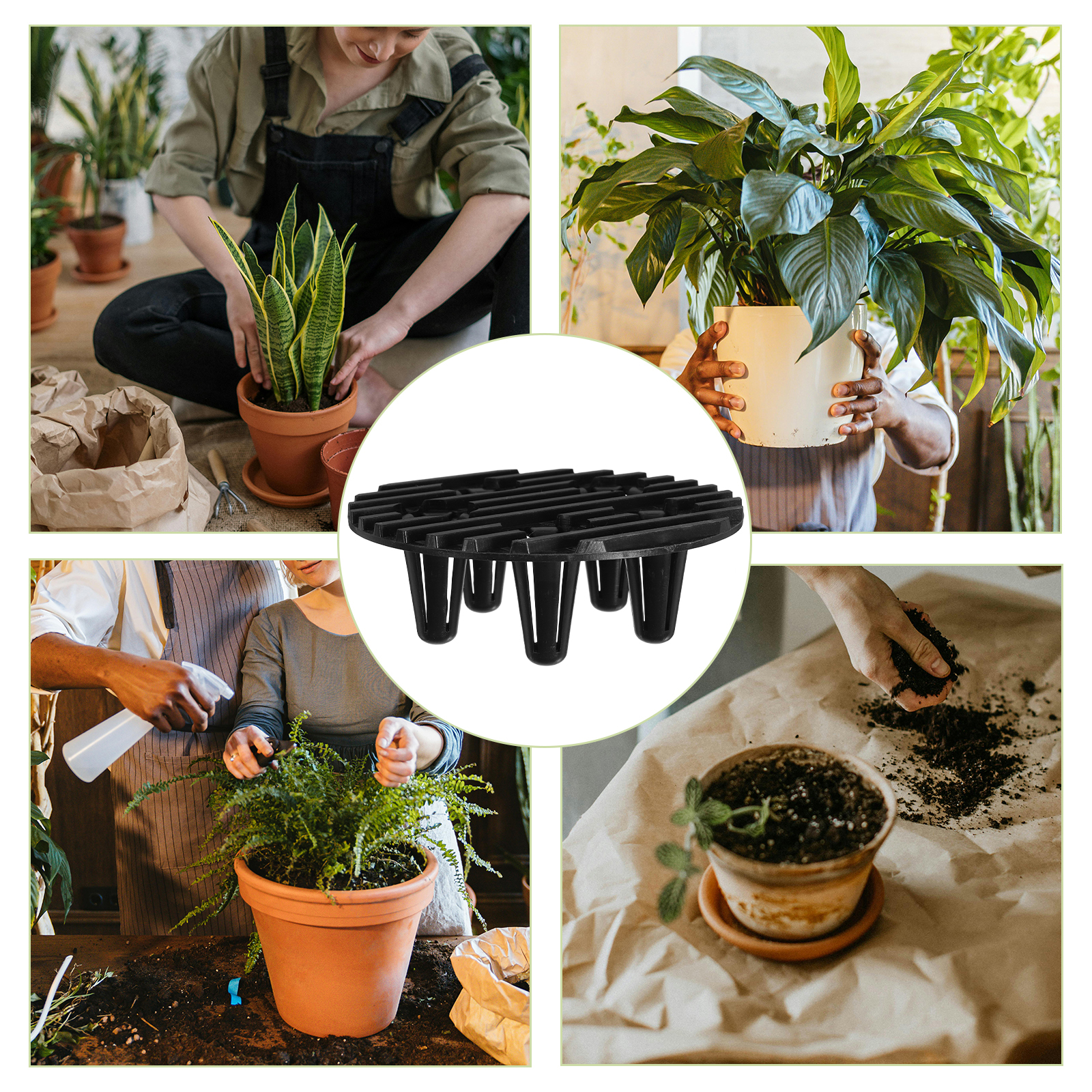 10 Stuks Zware Plastic Pot Voeten Lade Beugel Voor Tuinieren Patio Bloempotten Verhoogt Potplanten Om Wortel Rot te Voorkomen