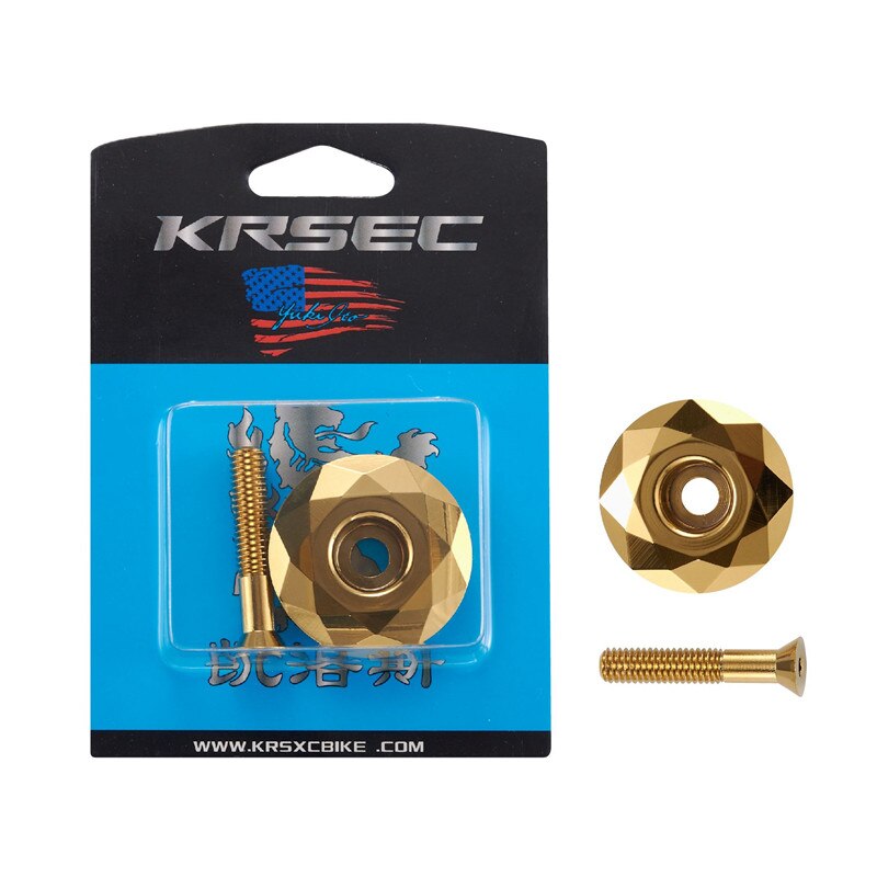 KRSEC 1pcs Mountain Bicycle Bowl Cover + Screw Stem Top Cap Cover Headset Screws Bicycle Cycling Accessories Set 3 colors