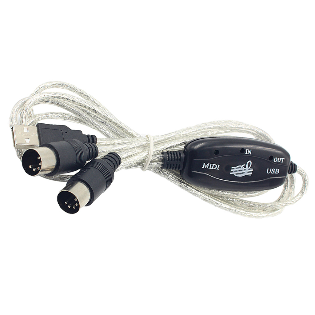 MIDI a USB Interfaz Convertidor de Cable de PC Adaptador Teclado de Música