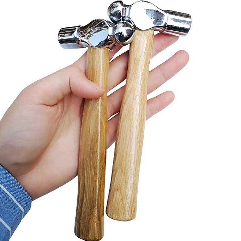 Jewelry Making Supplies Tools Jewelry Mini Hammer 6 Inch Ball Peen Hammers Chasing Hammer For Leather Craft 2Pcs Retail