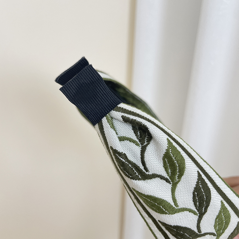 Nuovo stile bohéaspetto ricamo fascia etnica a tesa larga cerchio per capelli foglia fiore modello accessori per capelli copricapo