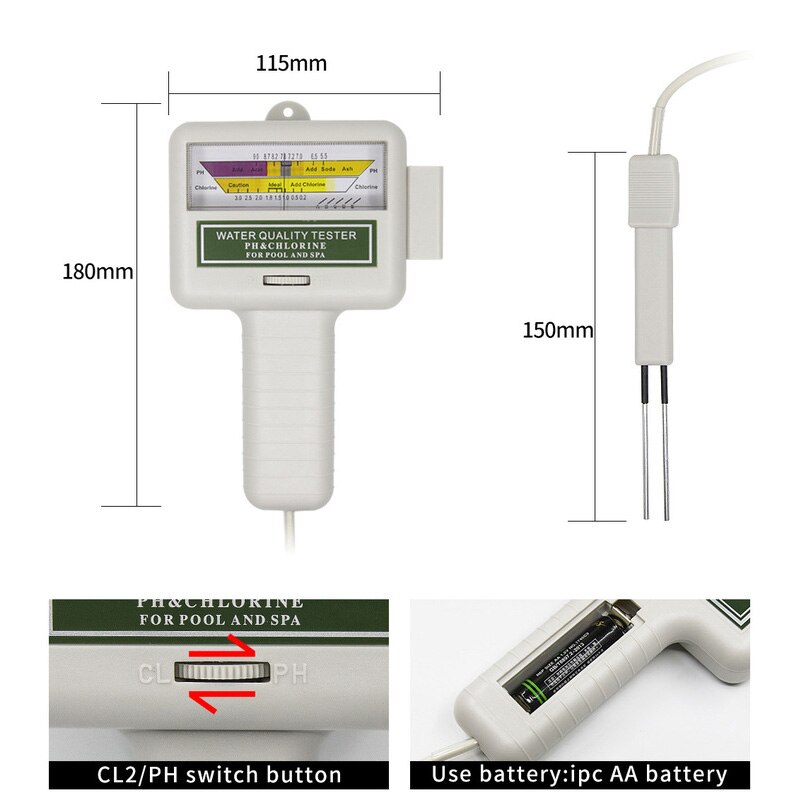 Water Detector Residueel Chloor CL2 Ph Alkaliteit Test Aquarium Tap Water Zwembad Detectie