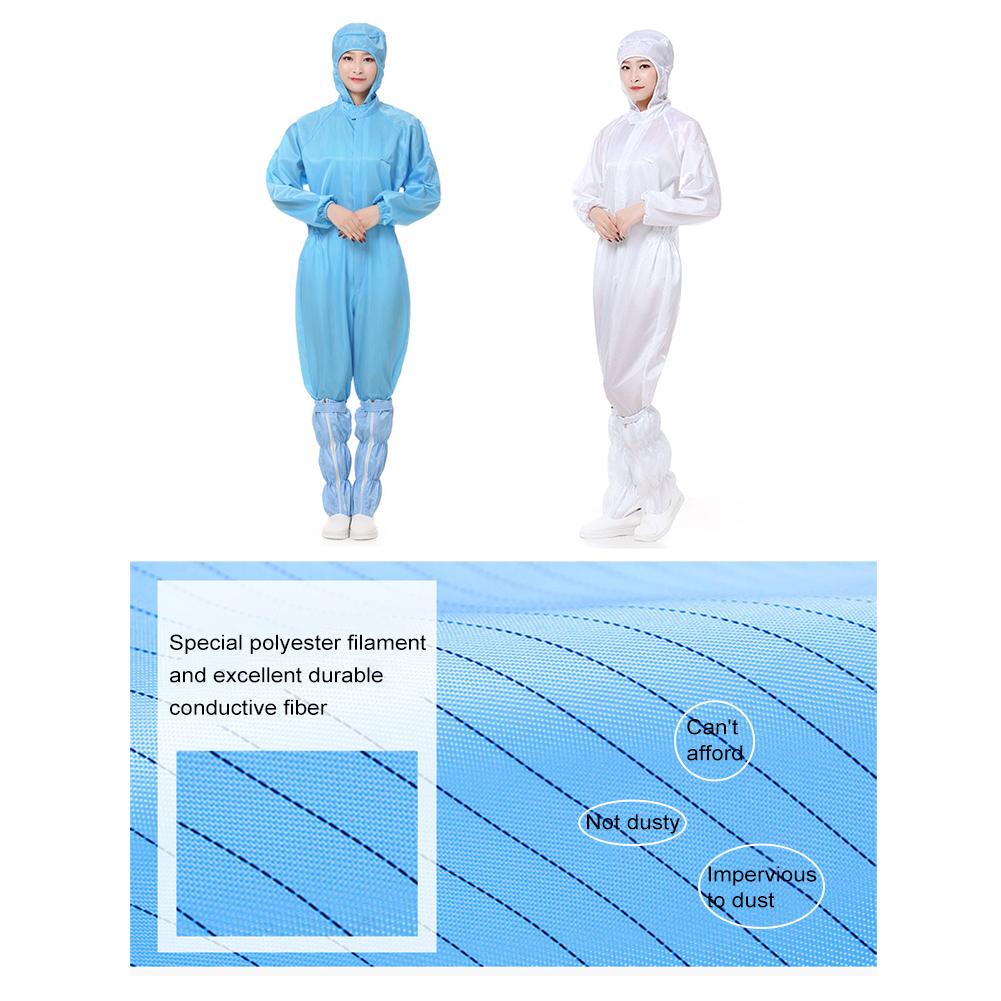 Hooded Coverall Anti-static Dustproof Work Suit Chemical Protective Clothing Isolation Oil-Resistant Unisex Protective Overall