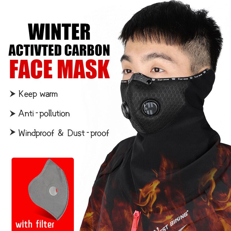 WEST BIKING Winter Ski Mask Cycling Skiing Running Sport Training Face Mask Balaclava Windproof Soft Keep Warm Full Face Mask