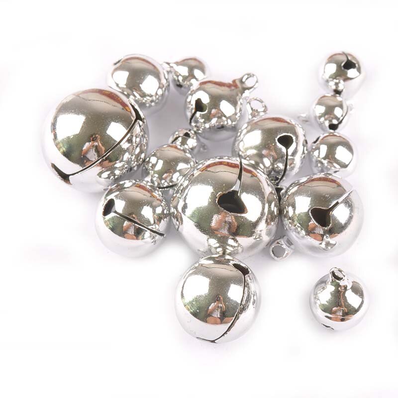 Goud/Zilver/Brons/Rood Retro Christmas Bells Koper Jingle Bells Voor Home Decor Party Xmas Diy Craft accessoires C2684: Sliver / 18mm (5pcs)