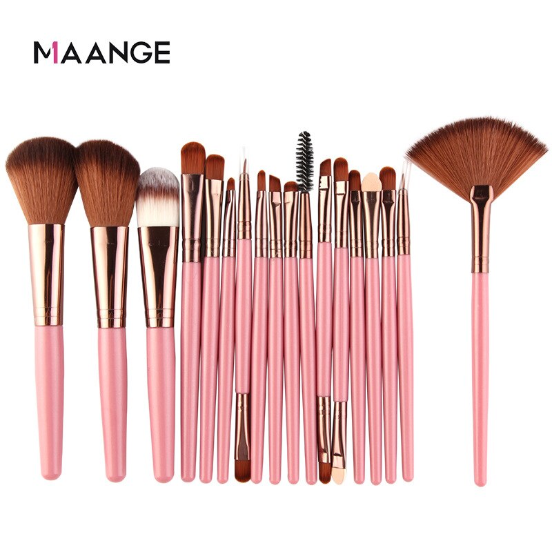 Maange 18-pieza Set de brochas de maquillaje de ojos de herramientas de belleza: 5445FK