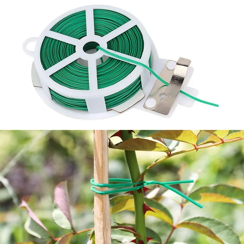 20 m, 30 m, 50 m, tragbare Rolle Draht Twist Draht Metall Kabelbinder Wiederverwendbare Garten Kabelbinder