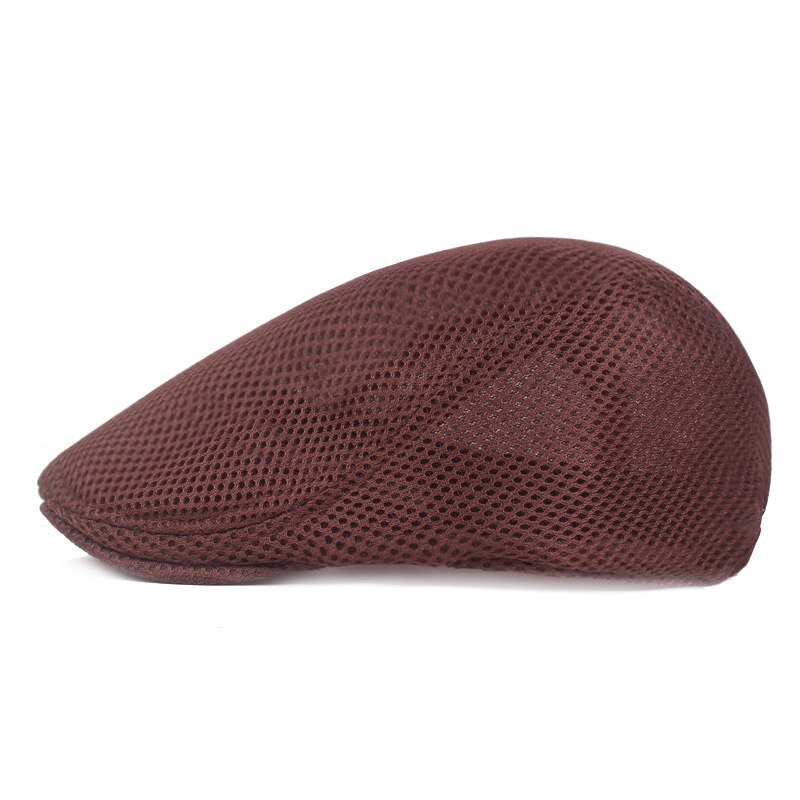 Spring Peaky Blinders Mesh Beret Summer Men Breathable Berets Caps for Women Touring Cap Unisex Outdoor Sport Hat: Coffee