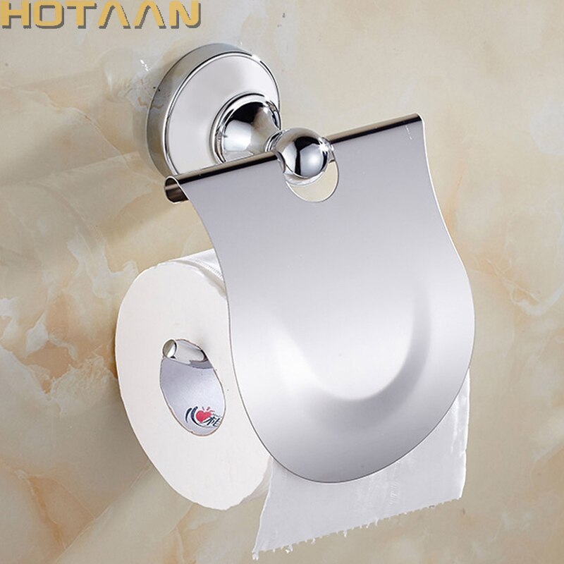 Wandgemonteerde toiletrolhouder badkamer rvs rolrolhouders met deksel chromen badkameraccessoires
