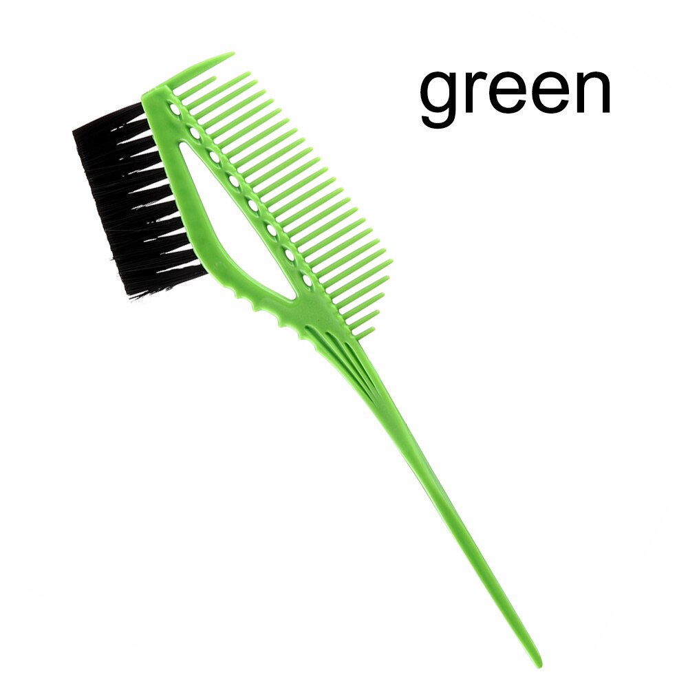 Pincel tinte cabello de doble cara de plástico para salón de mezcla de coloración, herramienta de peluquería, 1 unidad: green