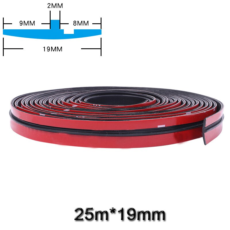 14mm/19mm naklejki gumowe szyberdach trójkątne okno uszczelnione paski uszczelka tapicerka przednia tylna naklejka na przednią szybę okno samochodu uszczelniacz: 25 meters  19mm