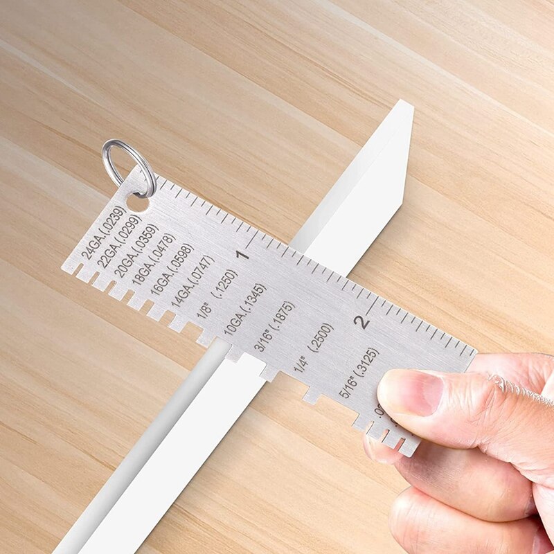 Metal Sheet Thickness Gauge,Dual-Sided Round Metal Sheet Gauge-Wire Gauge Measurement Tool,Welding Gauge Thickness Gauge