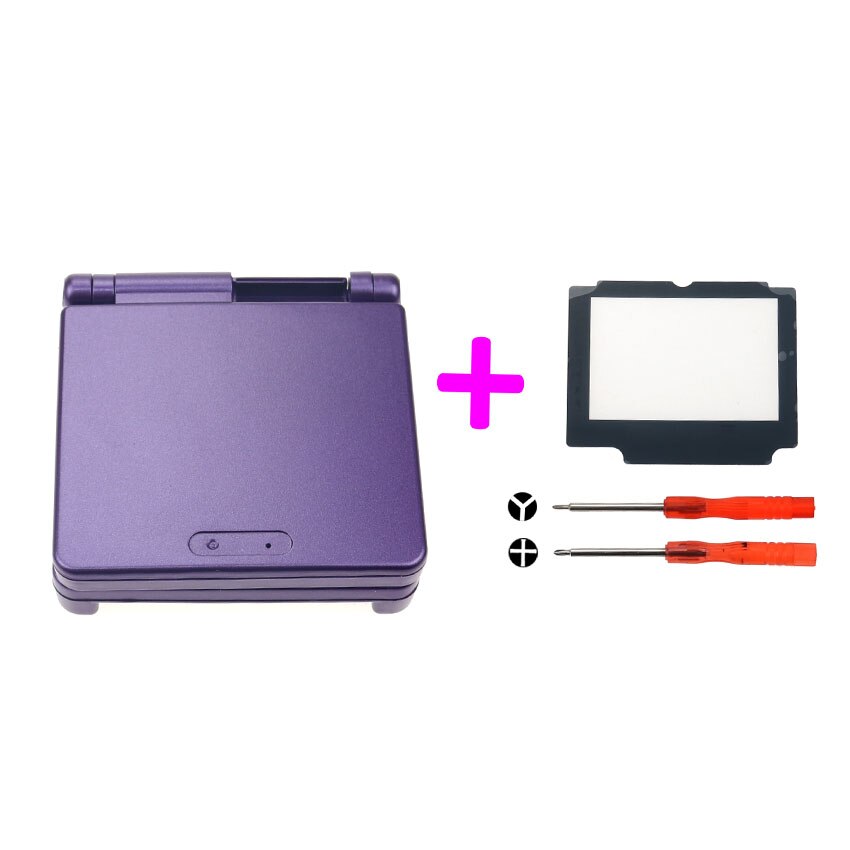 YuXi-carcasa de repuesto para Nintendo Game Boy Advance SP, conjunto completo de carcasa, cubierta con herramientas de lente de pantalla, para GBA SP: G