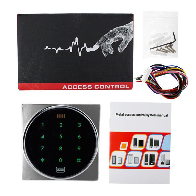 125KHz Access Control Keypad RFID Keyboard Touch Metal Waterproof Access Controller Wiegand 26/34 for Door Access Control System