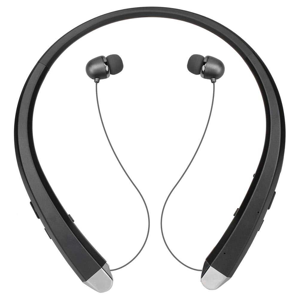 HBS910 Portable Sport Wireless Bluetooth Earphone Stereo Neck Hanging Earphone For iphone and Android: Black