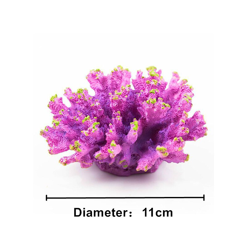 Harpiks blomst koral akvarium dekoration sten akvarium koralrev ornament koral plante akvarium baggrund dekoration diameter 11cm