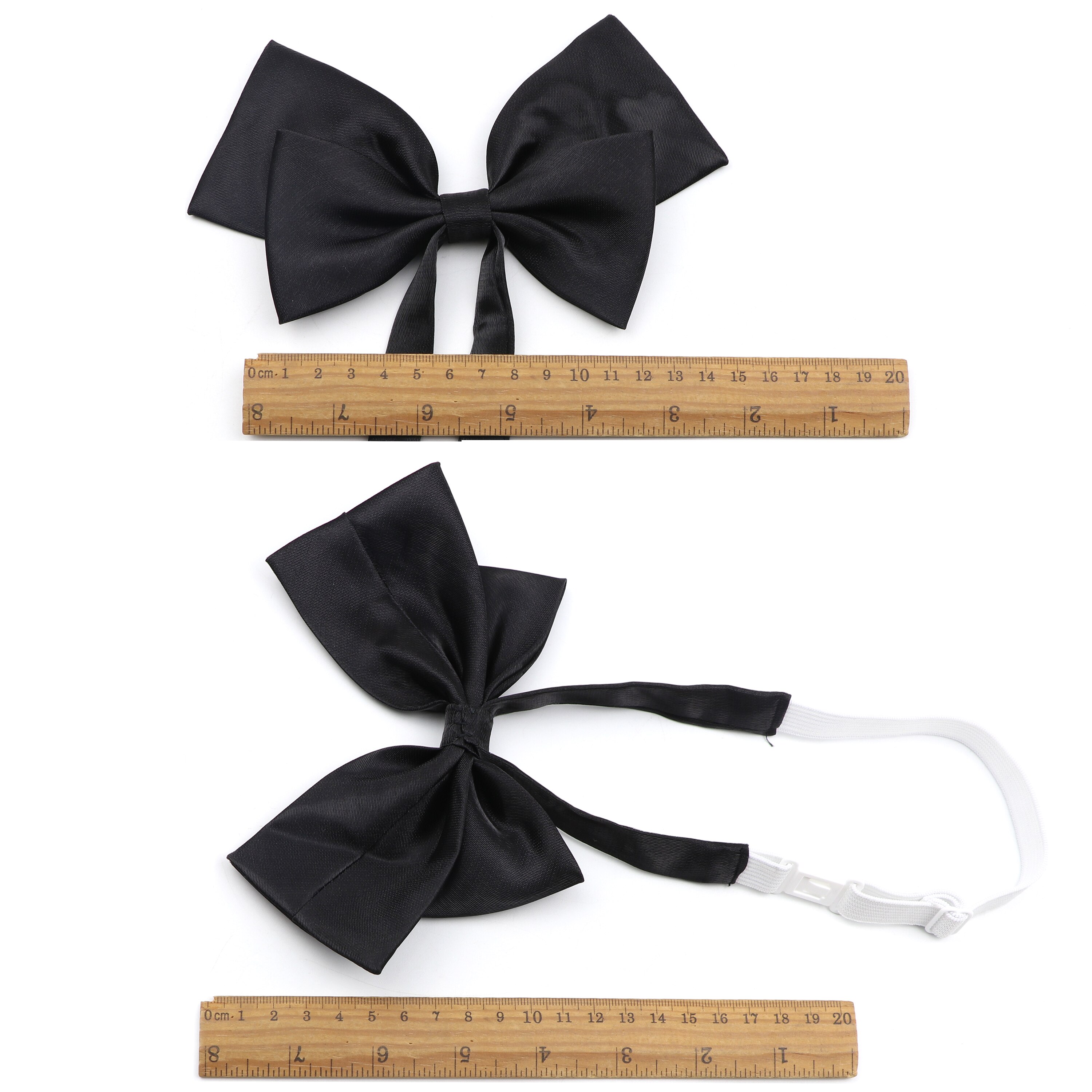 Black Red Woman Bowtie Pretty Solid Color Adjustable Butterfly Bowknot Girls Ladies Wedding Dress Shirt Collar Accessory