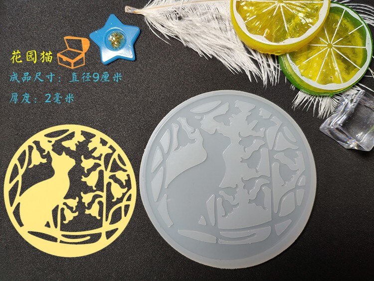 Transparent Silicone Mould Resin Decorative Craft DIY Butterfly Cat Deer Snowflake Candy Type epoxy resin molds for jewelry: 05