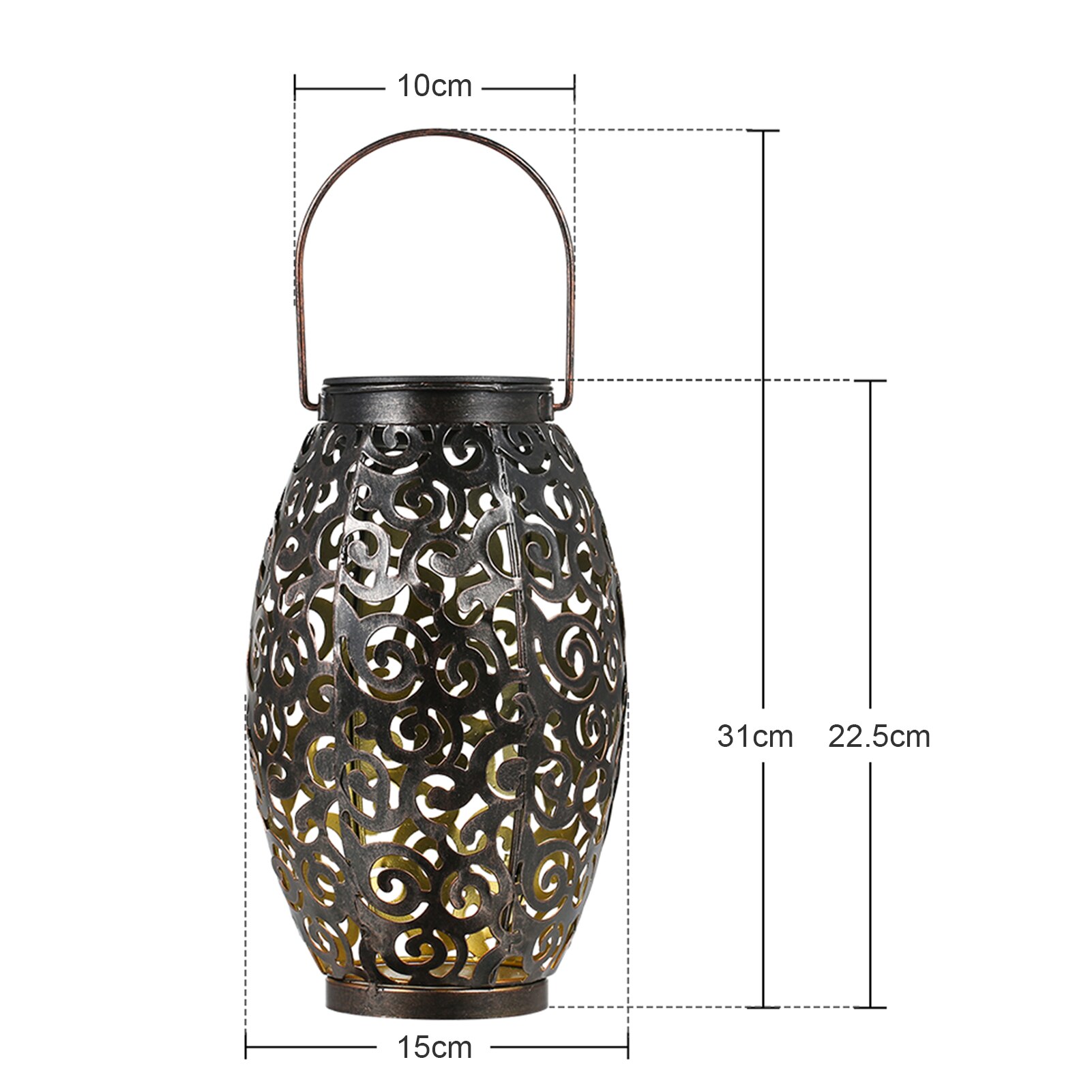 Tomshine Outdoor Hanging Lamp Solar Power Energy LED Lantern Light IP44 Water Resistance for Patio Garden Courtyard Pathway: type 1