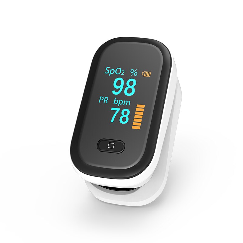 Fingertip pulse oximeter SpO2 PR Oxymeter OLED Heart Rate meter Blood oxygen Household health Care Monitors Saturation monitor: Black
