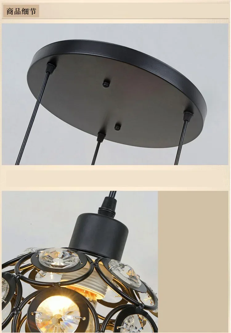 Levering van restaurantkroonluchter Kristallen lamp Eenvoudige enkele kop Entreehal Plafondlampen Hotel Garderobe Bar Decoratieve lampen