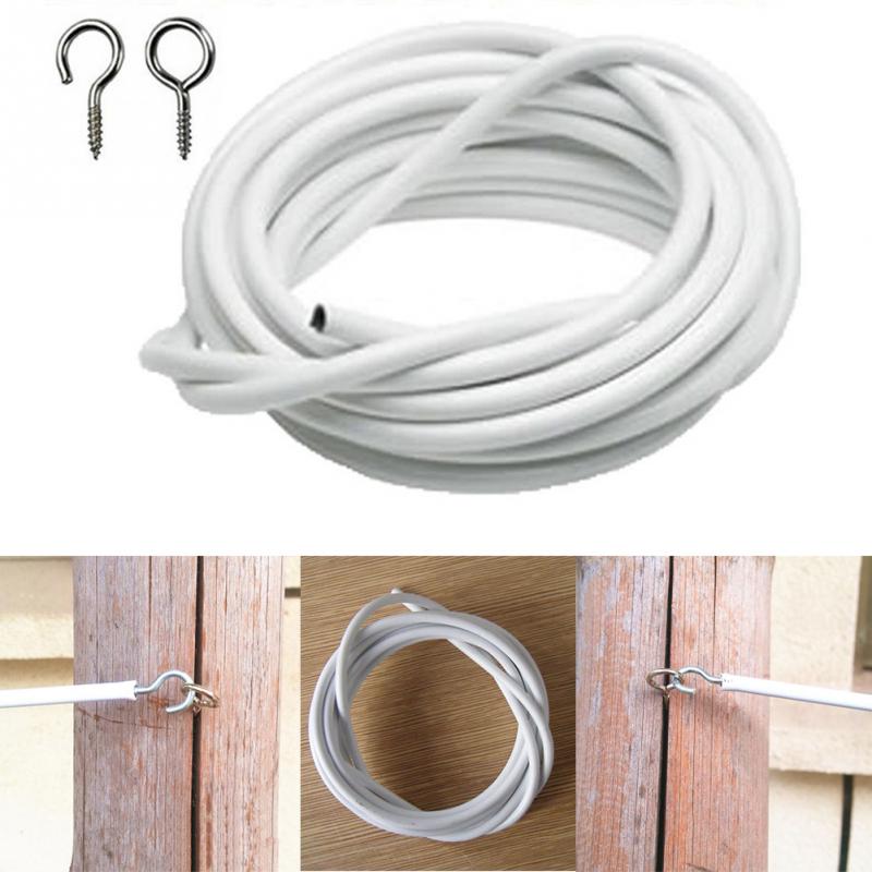 Cable de red para colgar Cortina, cuerda para cortina, Juego de 2 ojos de pez y 2 ganchos para cortinas, accesorios de decoración