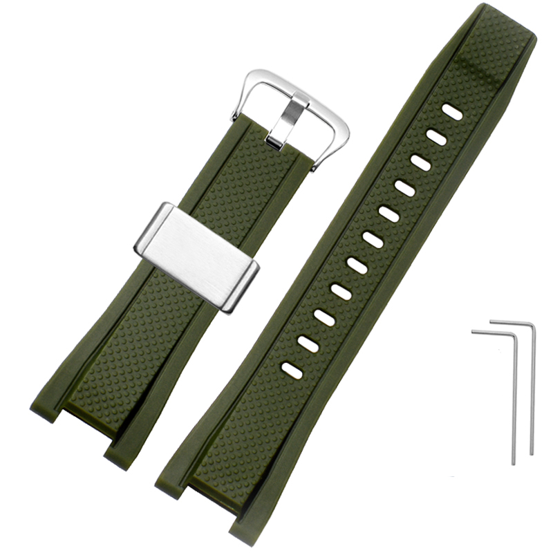 Cinturino in gomma siliconica per Casio G-shock GST serie GST-W300 210 400G S130 S310 S330 B100 cinturino sportivo cinturino: Luce bianca Pur